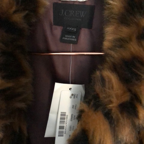 J. Crew Women’s Faux Fur Leopard Coat - Picture 5 of 6